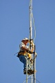 Bob-K4NBC Raising New Antenna 20